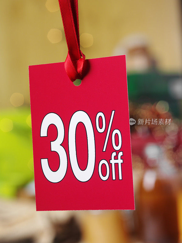 悬挂30% off Sign